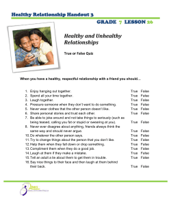 LESSONS LEARNED Handout 1