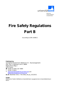 Fire Safety Regulations Part B