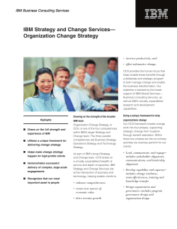 IBM Strategy and Change Services&mdash; Organization Change Strategy