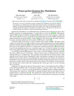 Picture-perfect Quantum Key Distribution