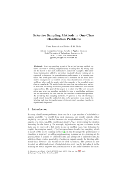 Selective Sampling Methods in One