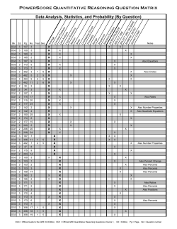Data Analysis, Statistics, and Probability Matrix