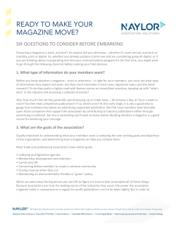 Ready to Make Your Magazine Move?