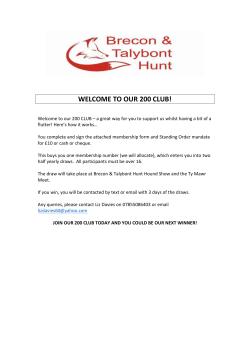 The 100 Club is being resurrected to support coaching for our ever