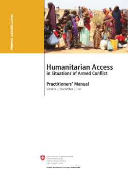 Humanitarian Access in situations of armed conflict
