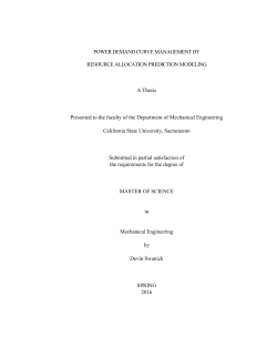 POWER DEMAND CURVE MANAGEMENT BY