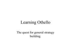 Learning Othello - University of St. Thomas