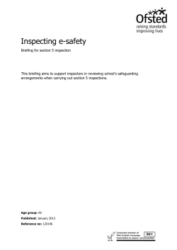 Inspecting e-safety - National Association of Teachers of Travellers +