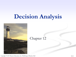Decision Analysis - MCST-CS