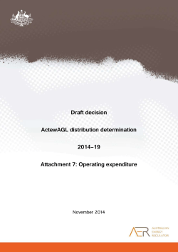 AER draft decision ActewAGL distribution determination
