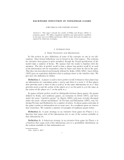 BACKWARD INDUCTION IN NONLINEAR GAMES 1. Introduction 2