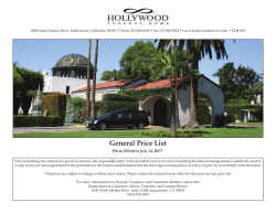 General Price List - Hollywood Forever Cemetery