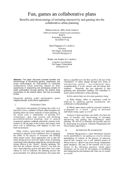 Fun, games an collaborative plans