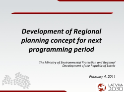 Development of Regional planning concept for next