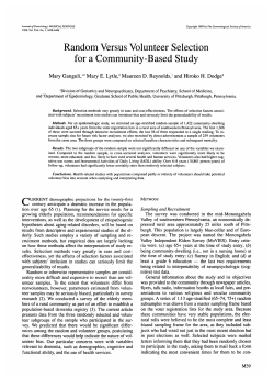 Random Versus Volunteer Selection for a Community