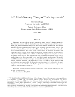 A Political-Economy Theory of Trade Agreements