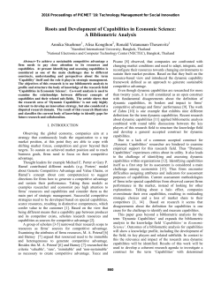 Roots and Development of Capabilities in Economic Science: A