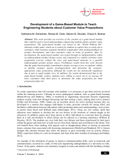 Development of a Game-Based Module to Teach