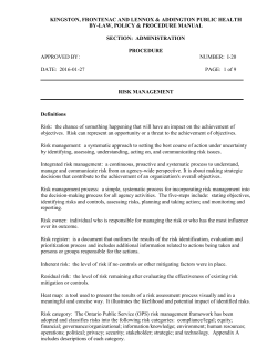 Sample Risk Management Procedure - Association of Local Public