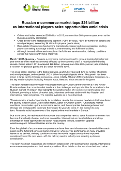 Russian e-commerce market tops $26 billion as