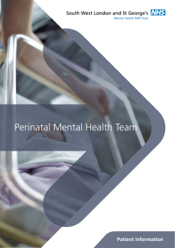 Perinatal Mental Health Team - South West London and St George`s