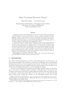 Basic Conceptual Structures Theory