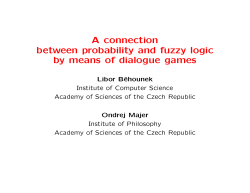 A connection between probability and fuzzy logic by means of