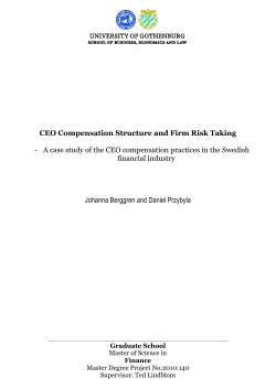 CEO Compensation Structure and Firm Risk Taking