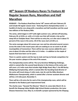 40th Season Of Roxbury Races To Feature 40 Regular Season