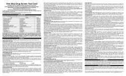 One Step Drug Screen Test Card