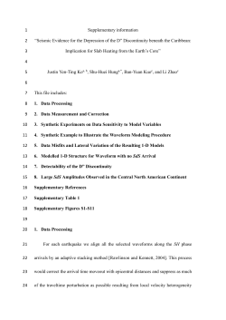 Seismic evidence for the depression of the D &Prime;discontinuity