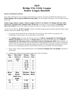 2015 Bridge City Little League Senior League Baseball