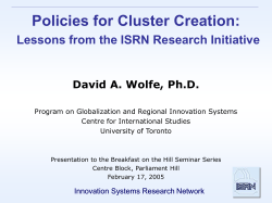Innovation Systems and Economic Development: The Role