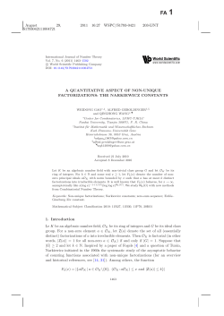 A QUANTITATIVE ASPECT OF NON
