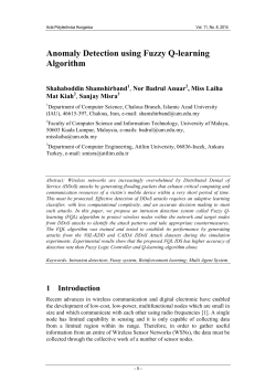Anomaly Detection using Fuzzy Q