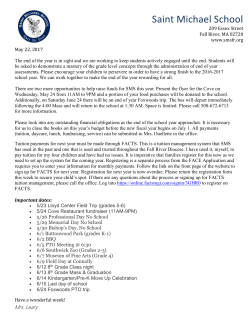 Saint Michael School 209 Essex Street Fall River, MA 02720 www