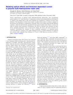 Modeling optical effects and thickness dependent current in polymer