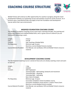 Meeting Minutes - Netball Victoria