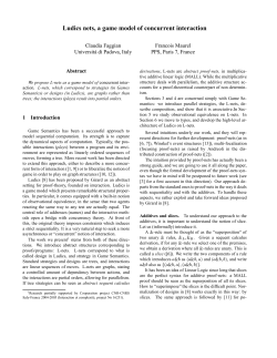 Ludics nets, a game model of concurrent interaction