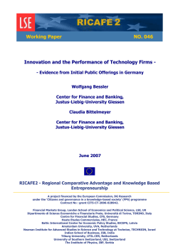Innovation and the Performance of Technology Firms