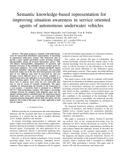 Semantic knowledge-based representation for improving situation