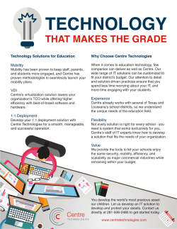 Technology Solutions for Education Mobility VDI 1:1 Deployment