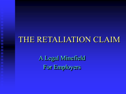 the retaliation claim