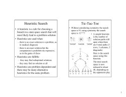 Heuristic Search Tic-Tac-Toe