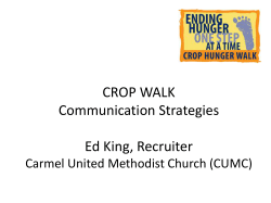 Communication Strategies - CROP Walk
