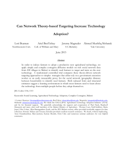 Can Network Theory-based Targeting Increase Technology Adoption?