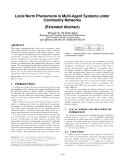 Local Norm Phenomena in Multi-Agent Systems