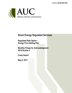 Direct Energy Regulated Services Regulated Rate Option
