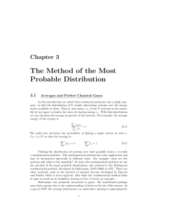 The Method of the Most Probable Distribution