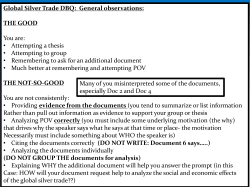 Global Silver Trade DBQ: General observations